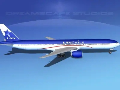 Boeing 777-300 MP Lan Chile 3D model