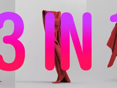 Clothing FBX 3 in 1set 1 Low-poly 3D model