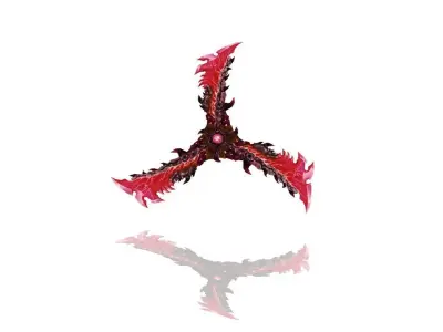 Frozen Bone Chakram Low-poly 3D model