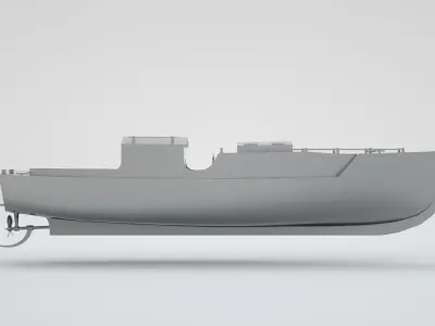 Lifeboat - Type 4 - World War 2 Warship 3D model
