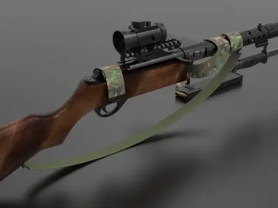 MP 28 ww2 weapon Fps-Tps Low-poly 3D model
