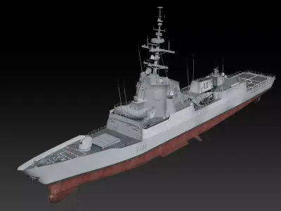 SPS Alvaro de Bazan Low-poly 3D model