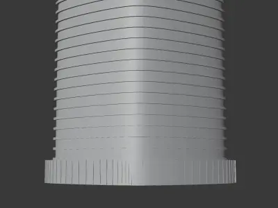 Skyscraper car in with bars 3D model