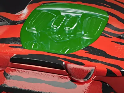 Fiery Tires - Dragon King - Hotwheels car Free 3D model