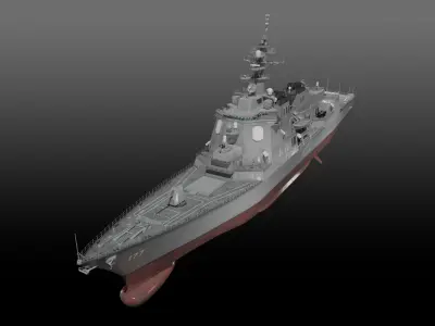 JS Atago DDG-177 3D model