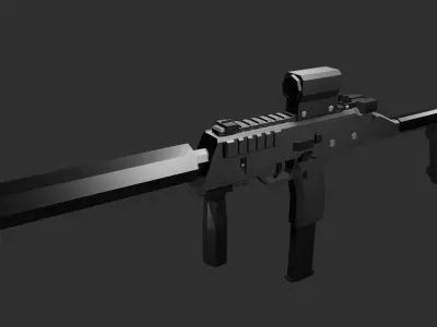 Low Poly MP9 Modified Free low-poly 3D model