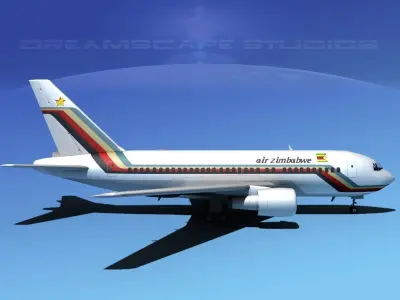 Boeing 767-200ER Air Zimbabwe 3D model