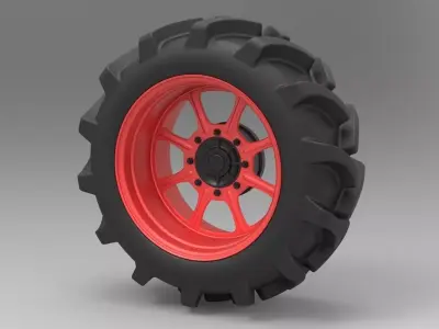 Wheel from Mud truck 3D model