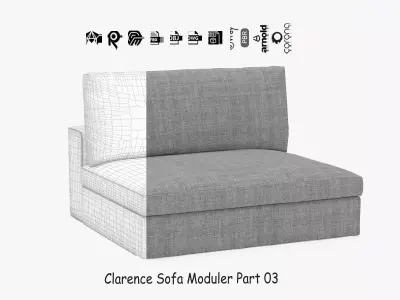 Clarence Sofa Moduler Part 04 3D model