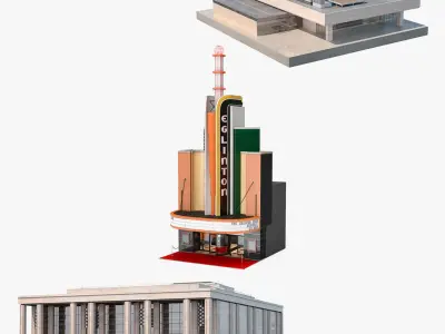 Theater Buildings Collection 3D model