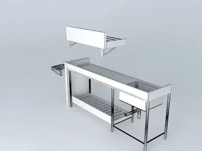 Kit-231- Inox Bench Lava crockery by: Alex Marques Free 3D model
