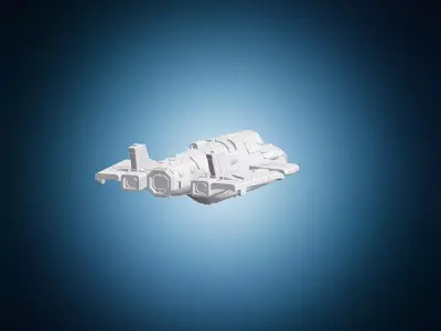 Futuristic Sci-Fi Fighter Jet Spaceship Miniature 3D print model