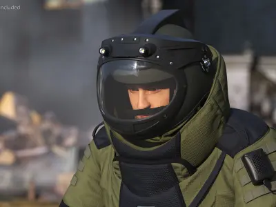 EOD 10 Bomb Suit Metal Detector 3D model