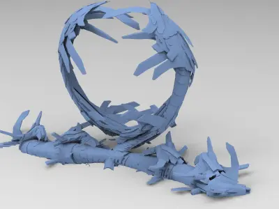 Transformer tail architecture 1 Low-poly 3D model