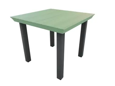 Outdoor Table Low-poly 3D model 4