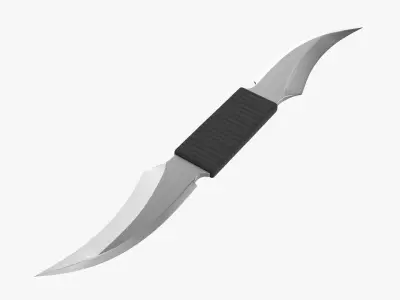 Throwing double bladed knife 3D model