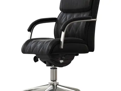 sutherland quilted leather office 3D model