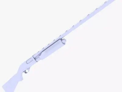 12GA Pump Shotgun Low-poly 3D model