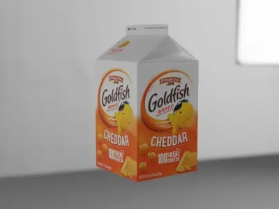 Pepperidge Farm Goldfish Crackers Box Low-poly 3D model