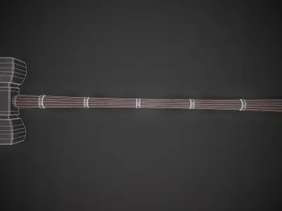 Big Ol Hammer Low-poly 3D model