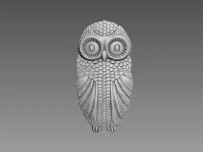 Owl Bas-relief 3D model