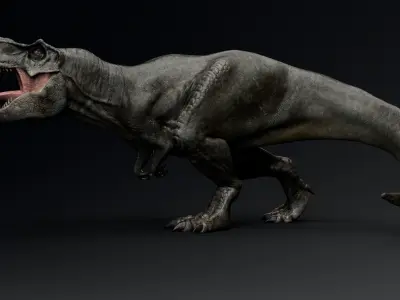 Dinosaur Tyrannosaurus Rex Stan Unity Project Low-poly 3D model