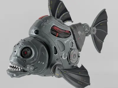 piranha robot 3D model