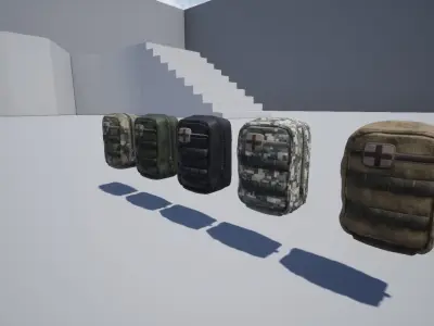 Individual Firs Aid Kit -IFAK Low-poly 3D model