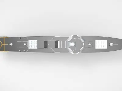 Type 055 destroyers ship 3D model