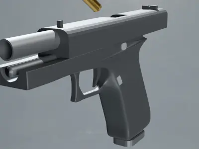 Glock 18 3D Lowpoly Model Gun Low-poly 3D model