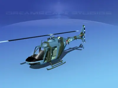 Bell OH-58B Italian Army 3D model