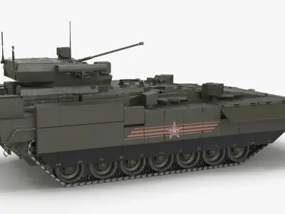 T-15 Armata Green Clean Low-poly 3D model