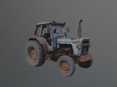 tractor wreck 3D model