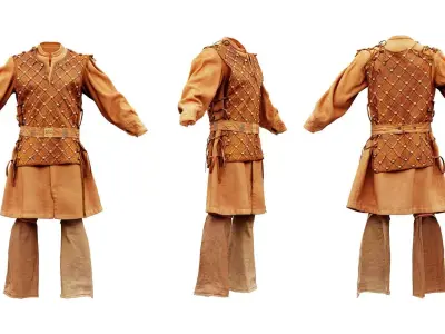 Armored Soldier Full Low-poly 3D model