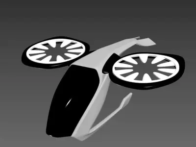 FUTURISTIC Helicopter DIY 3D MODEL 3D print model