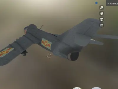 mig 17 jet Low-poly 3D model