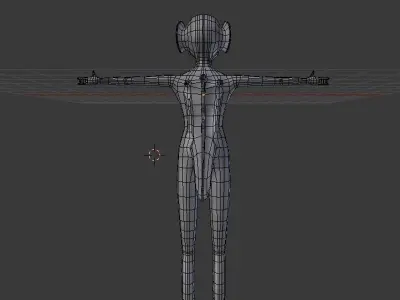 Alien Fish Woman BASE MESH Free 3D model