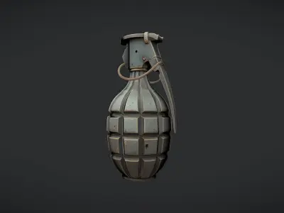 military hand grenade 3D model 3