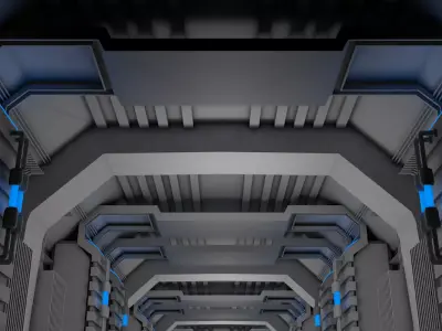 Sci Fi Corridor 3D model 170