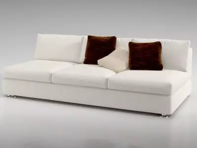 Elegant Lounge Sofa 3D model