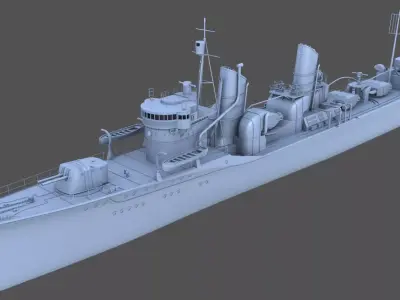 IJN FUBUKI - Commercial license - 1-100 scale 3D print model