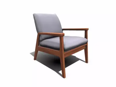 Armchair Low-poly PBR Free low-poly 3D model purchase