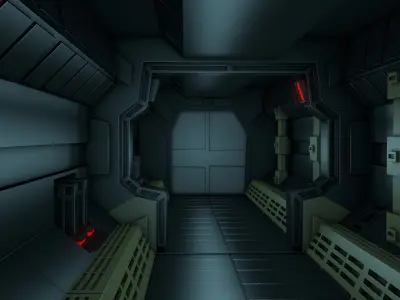 Sci Fi Tunnel 3D model 61