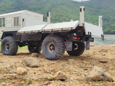 Cat 1 TRX4 4x4 Sideboard Flatbed - 1-10 RC body attachment 3D print model