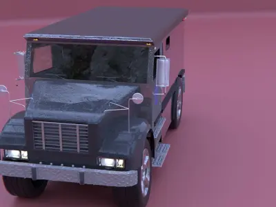 Armored Truck for a Bank 3D model