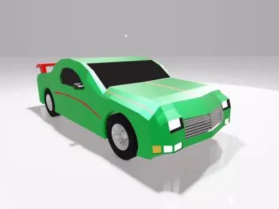 Low poly Car racing Free 3D model