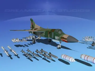 Mig 23 Flogger B V06 Russia 3D model