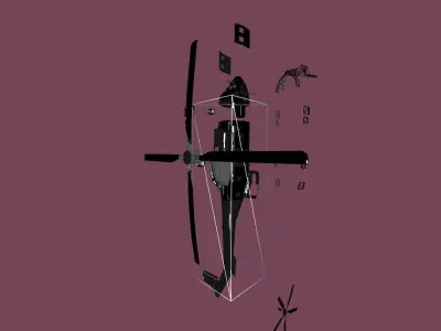 EuroCopter Drone 3D MODEL  Low-poly 3D model