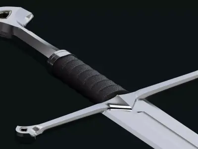 Two-handed sword 3D model