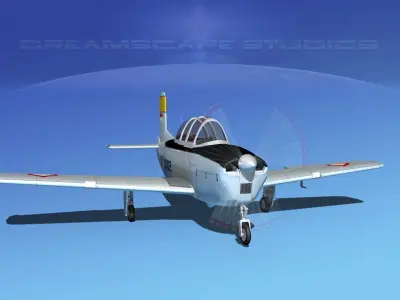 Beechcraft T-34 Mentor Indonesia 3D model